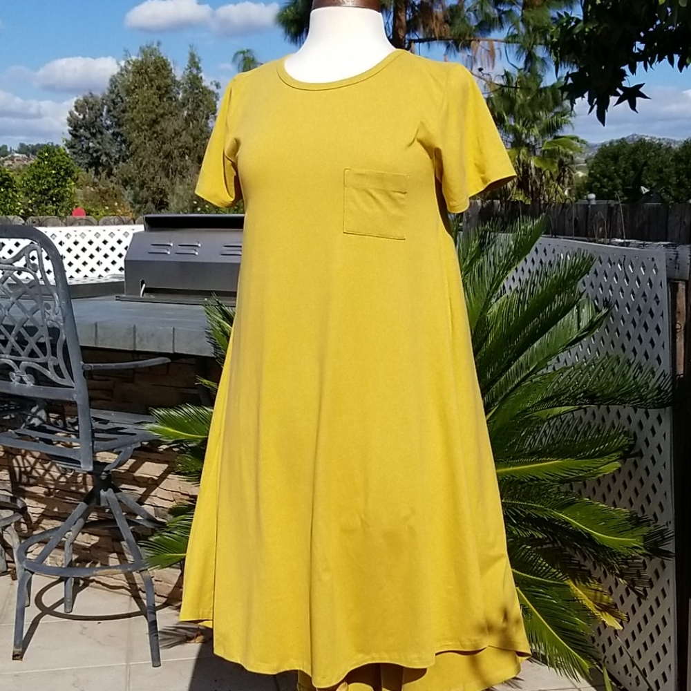 Lularoe Carly Gold Dress XS